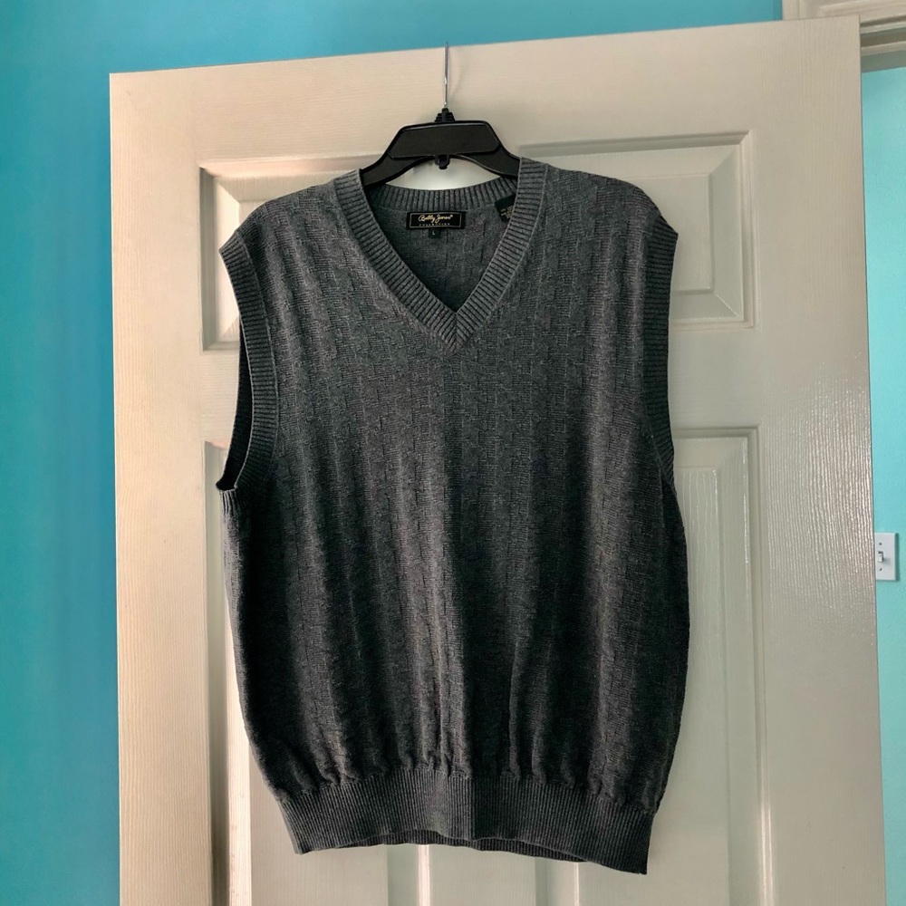 Bobby Jones Gray Cotton Golf Vest L